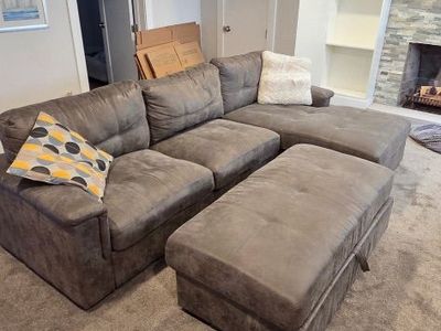 Sofa With Chaise And Ottoman