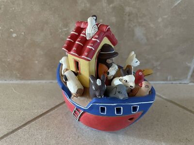 Clay Noah's Ark Handmade In Peru
