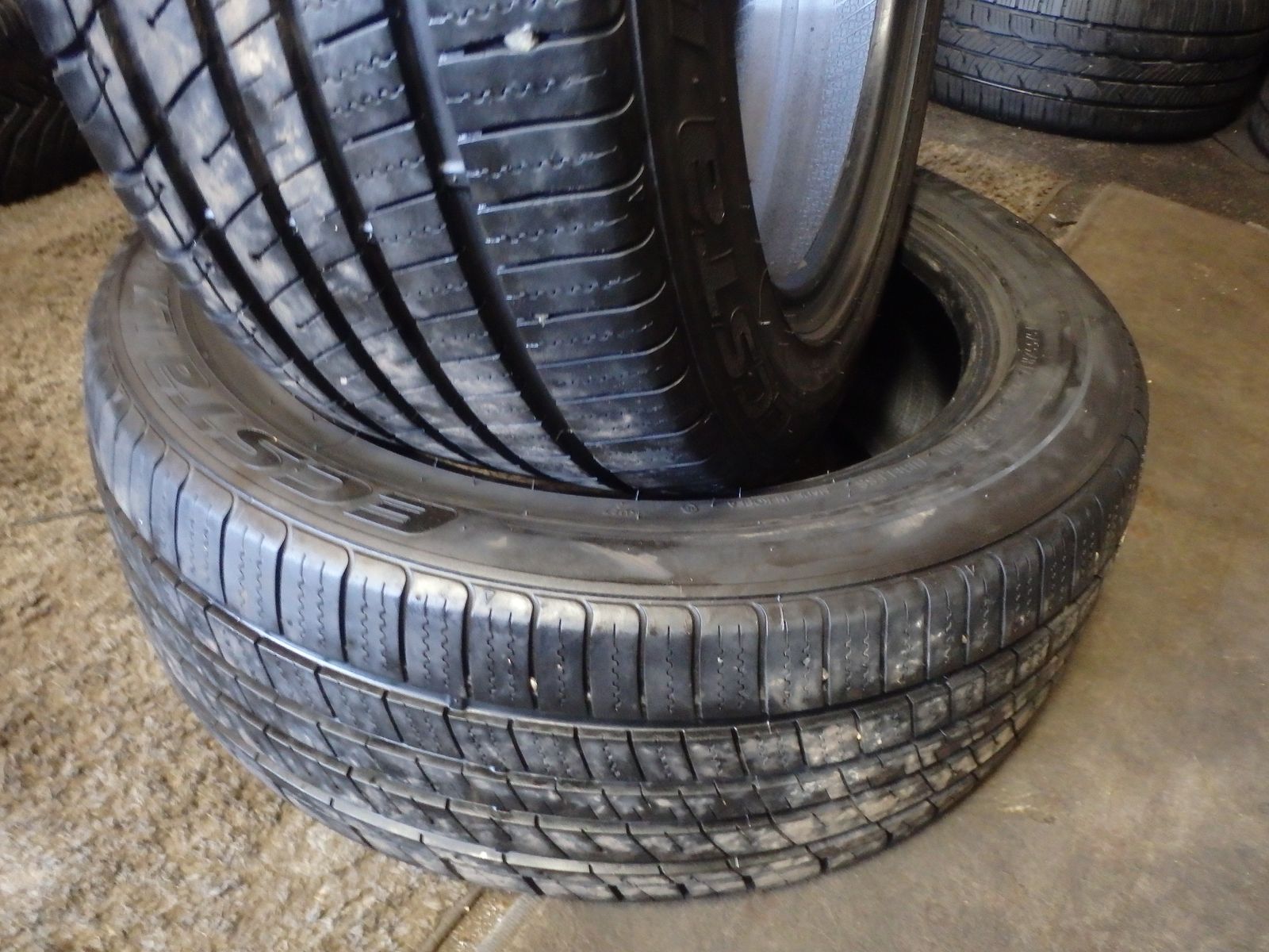 215/55R17 KUMHO ECSTA LX PLATINUM PAIR OF TWO USED TIRES