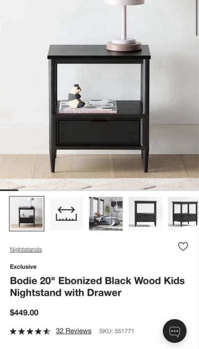 Crate and barrel kids night stand