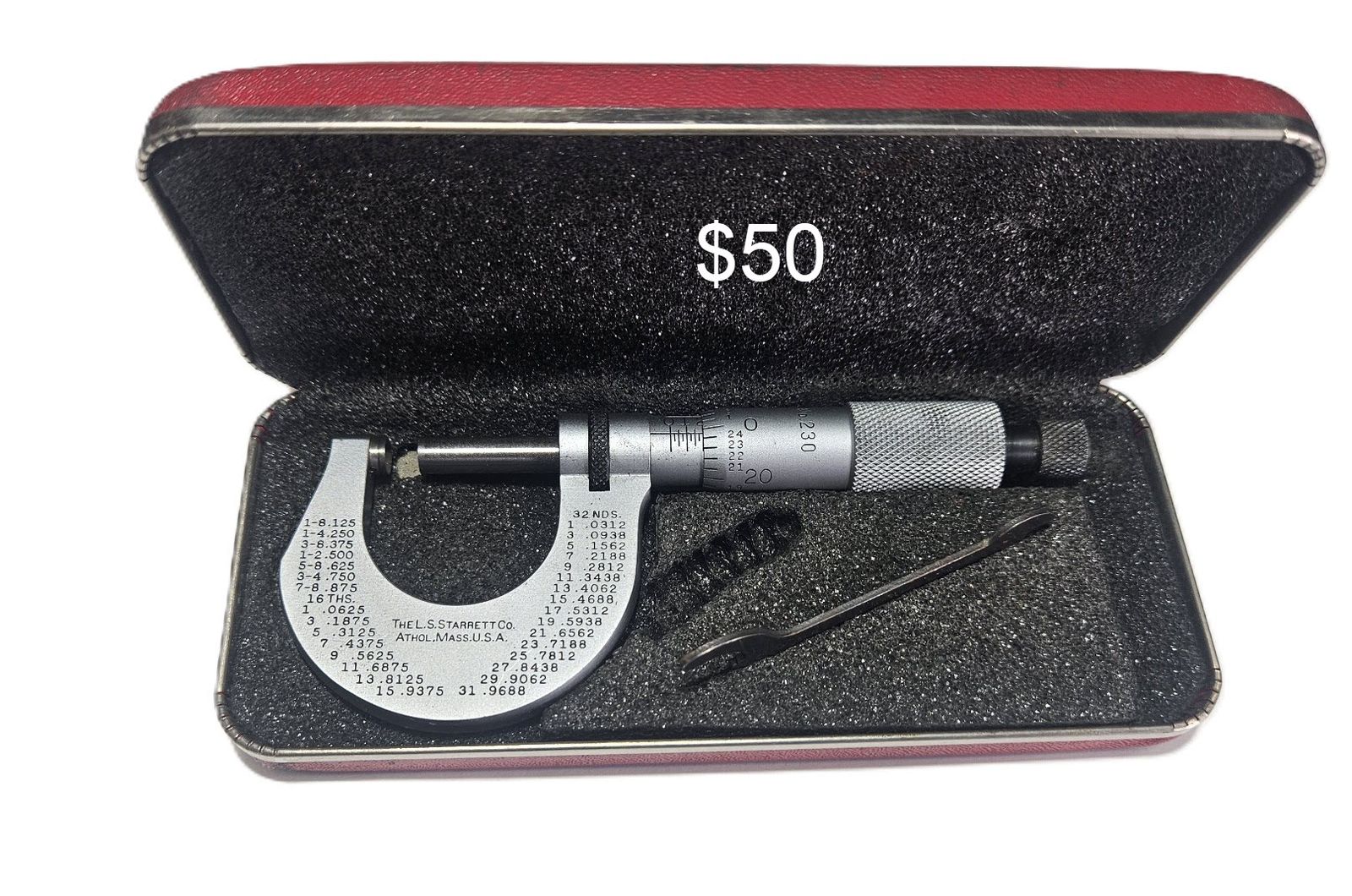 Starrett Micrometers.  Various sizes.