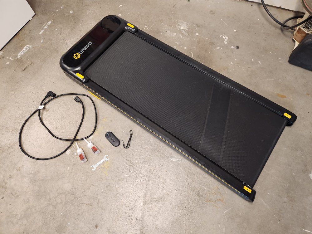 UREVO Under Desk Treadmill - Compact Folding Treadmill with Remote - Walking Pad for Home Office