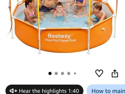 Bestway H2OGO! Splash-In-Shade Play Pool with Sunshade & Mister