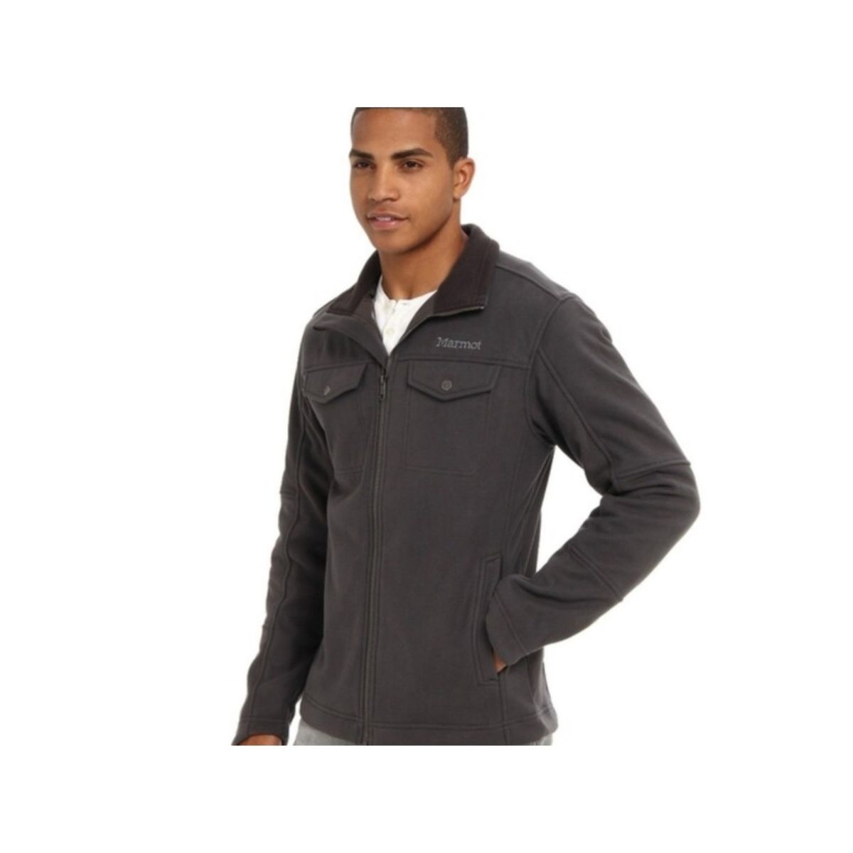 Marmot Hawkins Full Zip Fleece Jacket Dark Brown Men's Large