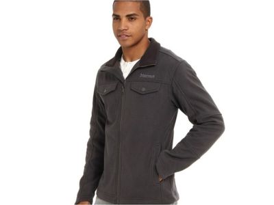 Marmot Hawkins Full Zip Fleece Jacket Dark Brown Men's Large