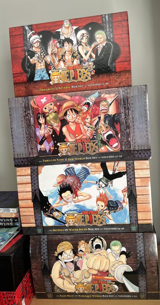One Piece Manga Box Sets 1-4 (Volumes 1-90) - East Blue to Reverie Anime Comic Collection