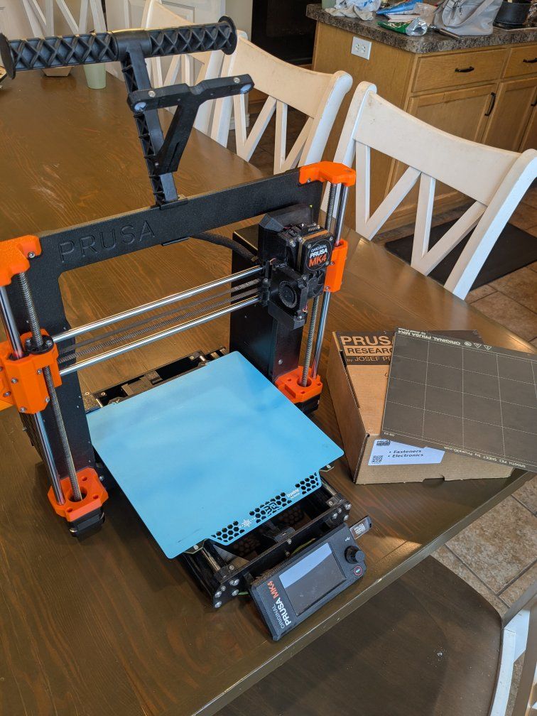 Original Prusa MK4 3D Printer with Extra Parts and Extra Buildplate