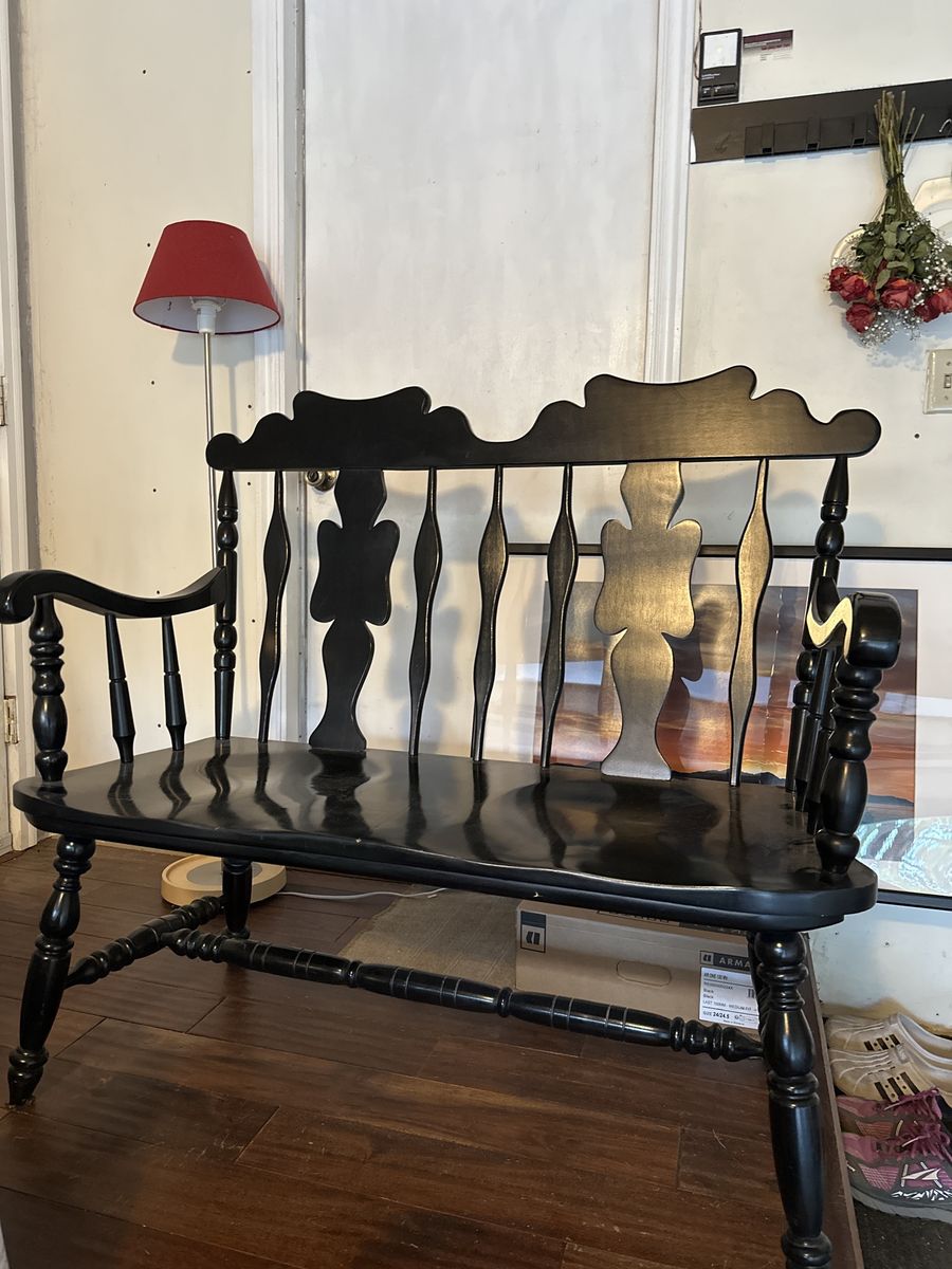 Solid wood colonial style Entry Bench or loveseat