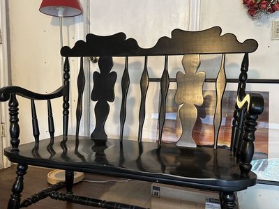 Solid wood colonial style Entry Bench or loveseat