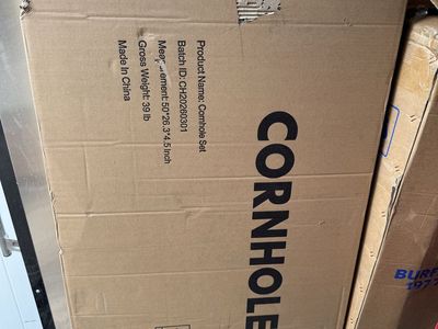 Regulation Size Cornhole Board Set 4x2 ft with 8 Toss Bags and Carrying Case - New