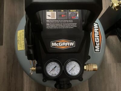 3 Gallon McGraw Air compressor set.