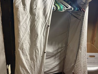 Portable Wire Garment Rack with Fabric Dust Cover