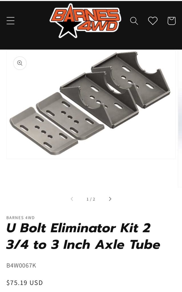 2.75-3inch Axle U Bolt Eliminator Kit