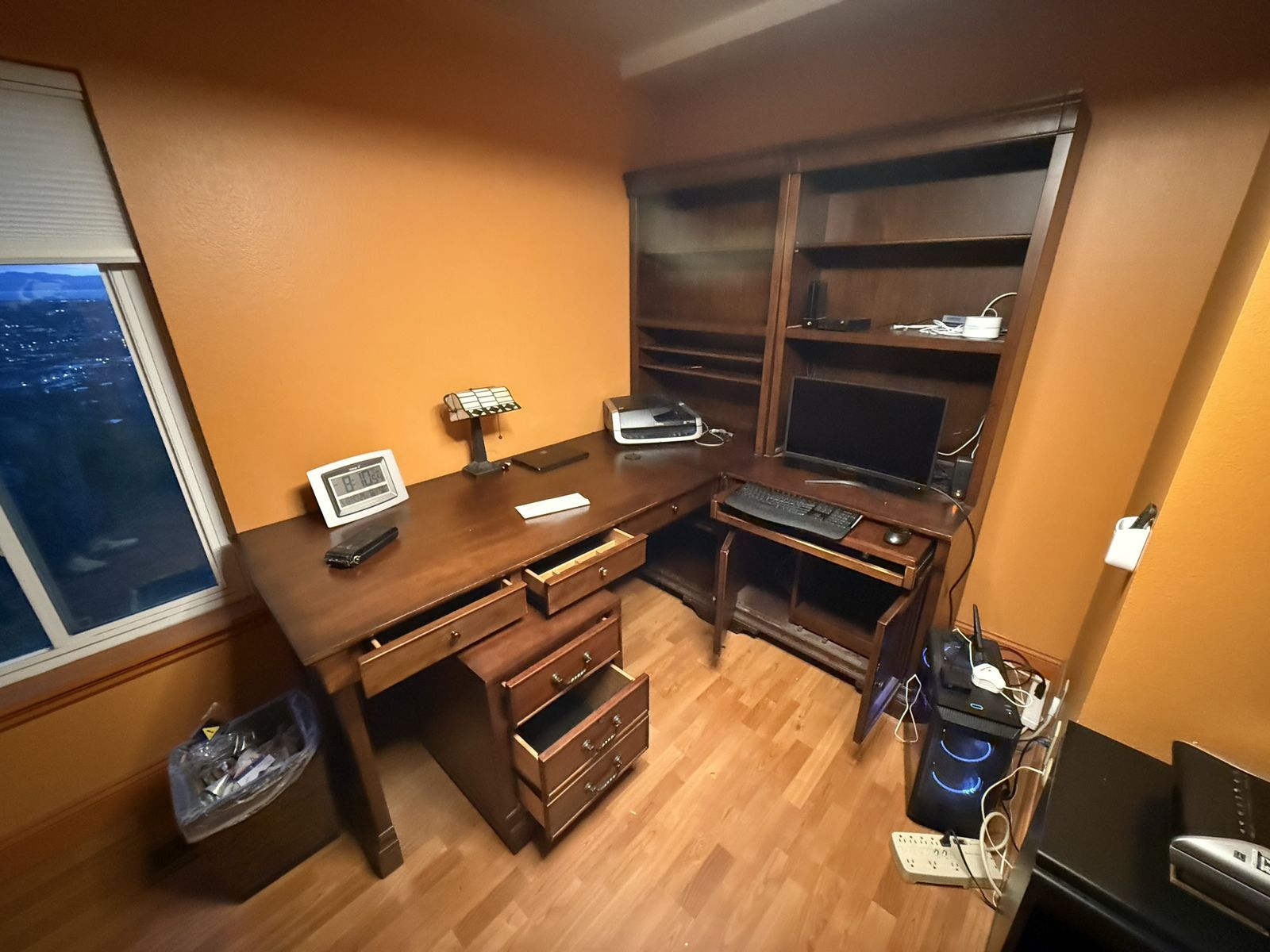 2 Beautiful solid wood L-shaped desks