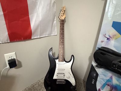 Ibanez Electric Guitar Black with White Pickguard