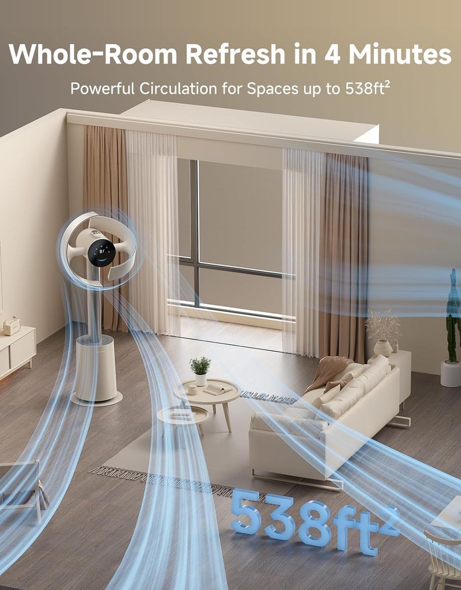 New Dreame Bladeless Smart Tower Fan (Beige)