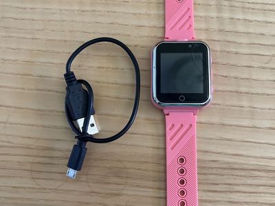 Kids Smart Watch for Girls, Pink with Camera & GPS Tracker - Used (Cracked Screen)