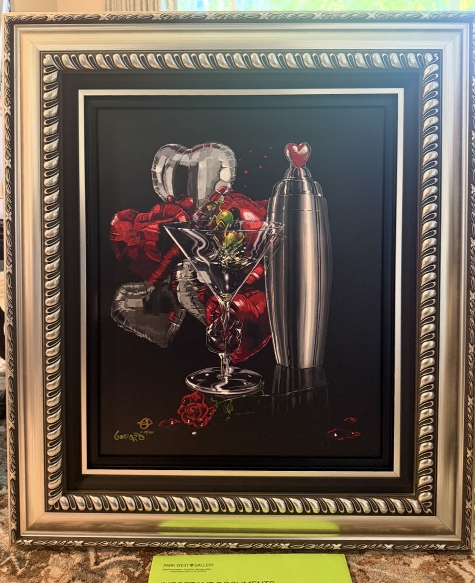 Michael Godard Signed "Martini Shakers and Heartbreakers" Limited Edition Framed Giclee on Canvas