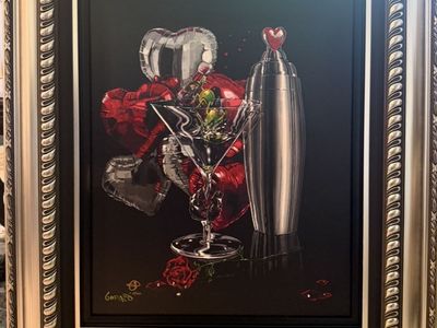 Michael Godard Signed "Martini Shakers and Heartbreakers" Limited Edition Framed Giclee on Canvas