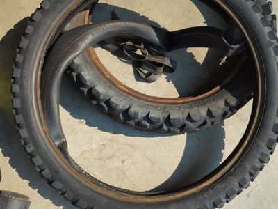 Maxxis Dirt Bike Tires Set - Front 2.75-21 & Rear 120/80-18 Off-Road Knobby Tires with Inner Tube