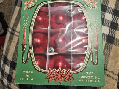vintage miro star Christmas ornaments