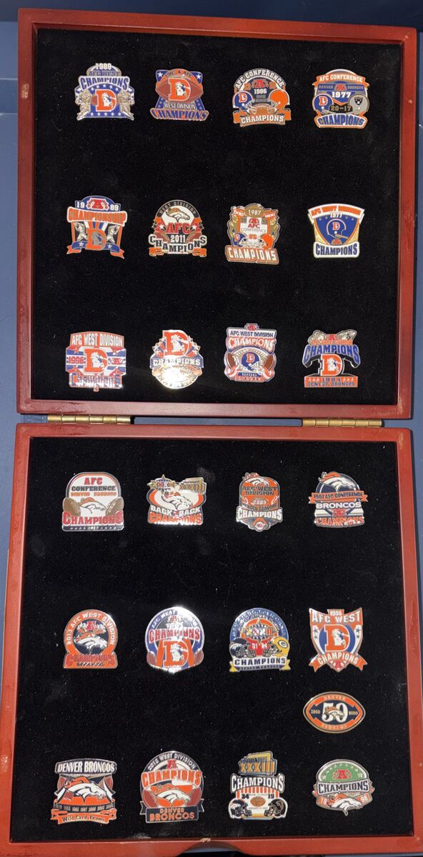 Broncos Championship Pin Collection