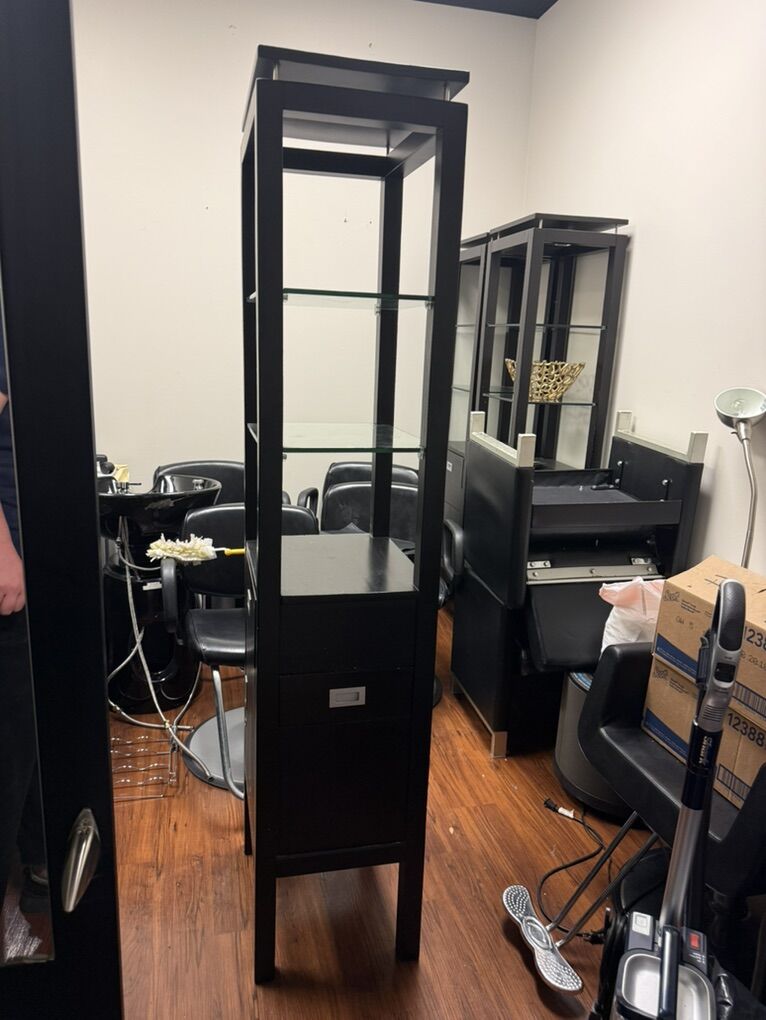 Professional Salon Styling Station / Display Shelf