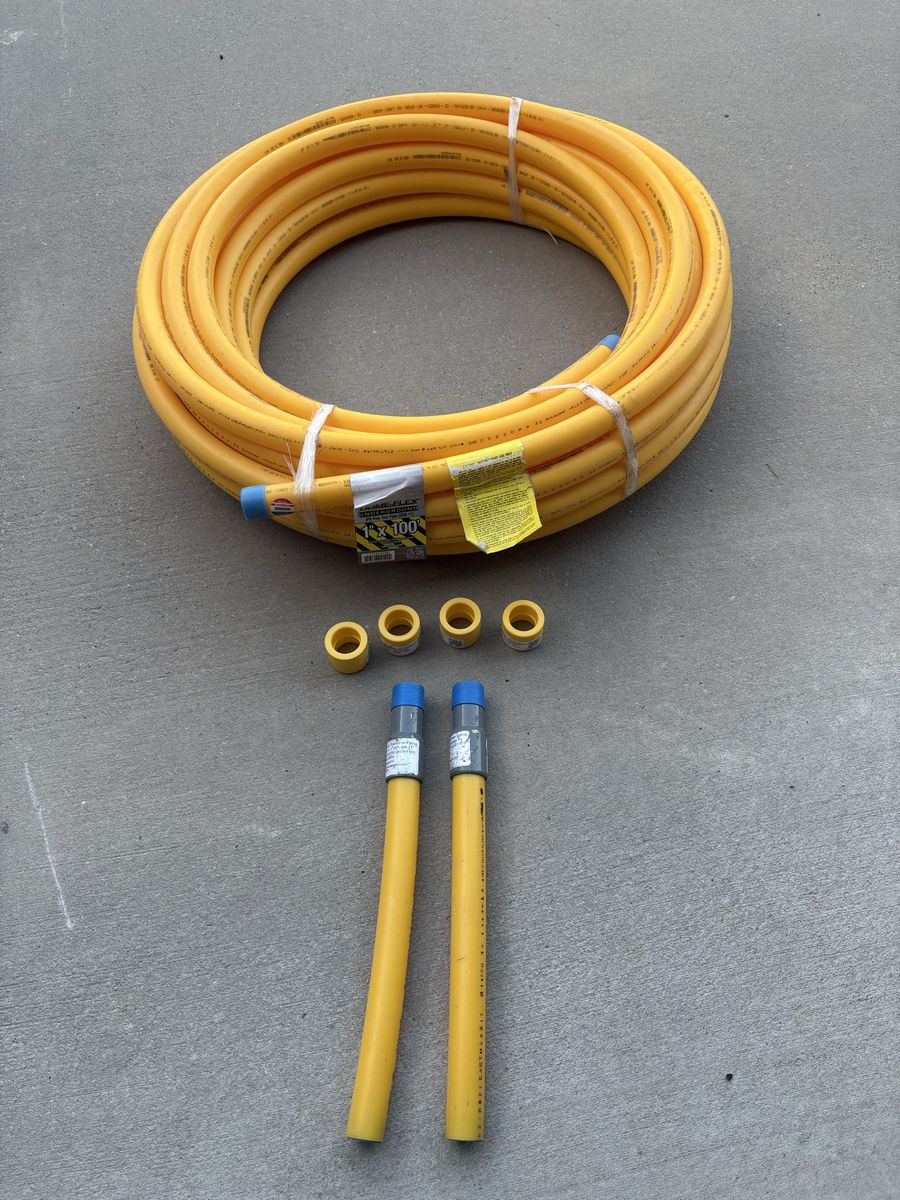Home Flex 1 Inch Underground Gas Line Pipe and Transitions
