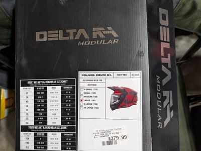 509 Delta R4 Modular Ignite Helmet - Red/Black, Size Large, DOT/ECE Certified, Fog-Free, Fidlock