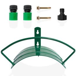 GARDEN HOSE HANGER-WALL MOUNT 150FT HOSE CAPACITY-POWDER COATED WROUGHT IRON
