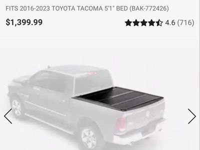 Toyota Tacoma 2016-2023 BAKFLIP F1 Hard Folding Tonneau Cover