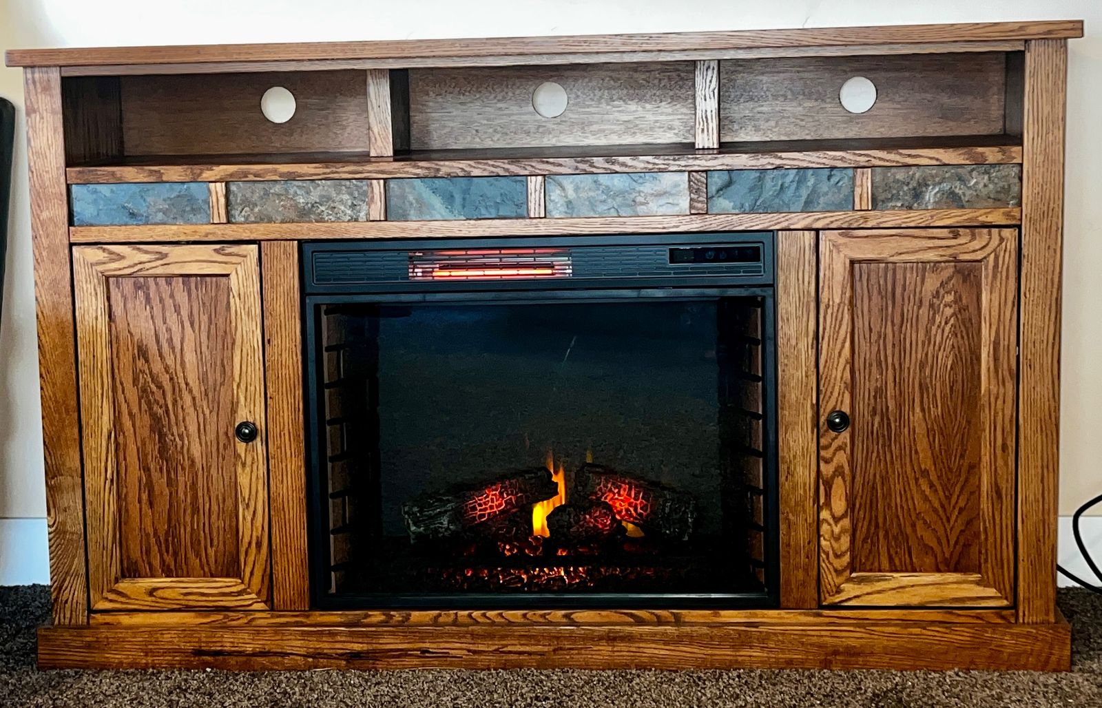 Electric Fireplace Mantle/TV Console Heater