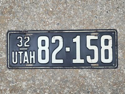 1932 Utah license plate