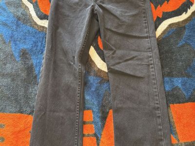 Vintage Black Denim Jeans - Classic Straight Leg Fit, W32 L30, 100% Cotton