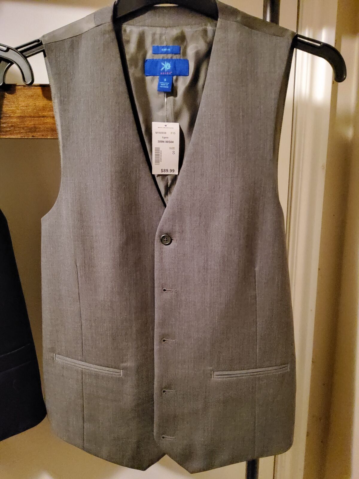 Gray Slim Fit Vest
