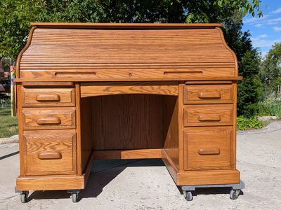 Vintage Roll Top Desk