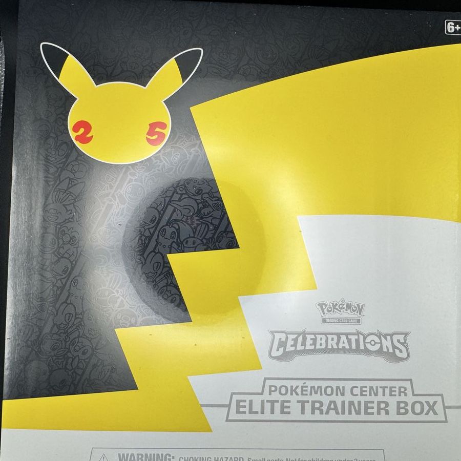 Pokemon Celebrations Elite Trainer Box Pokemon Center Exclusive 25th Anniversary Edition sealed