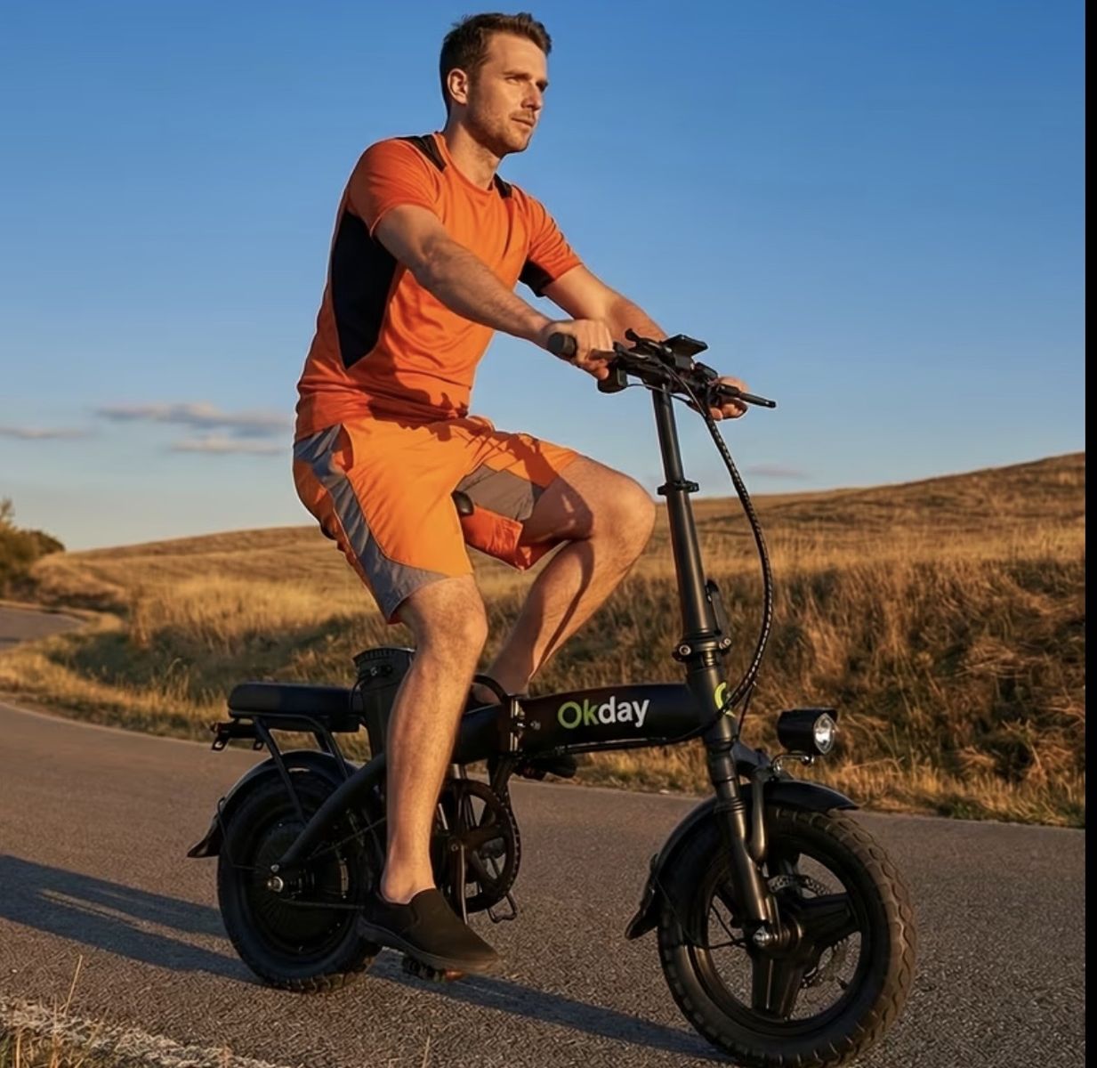Brand New/ Okday Folding Electric Bike – 14” Foldable Commuter eBike, 48V, 400W, 330lb Capacity