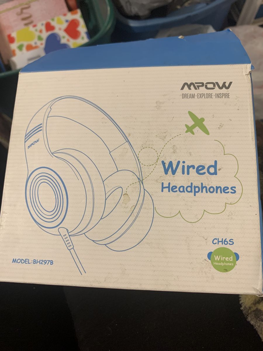 Foldable adjustable wired headphones, Purple