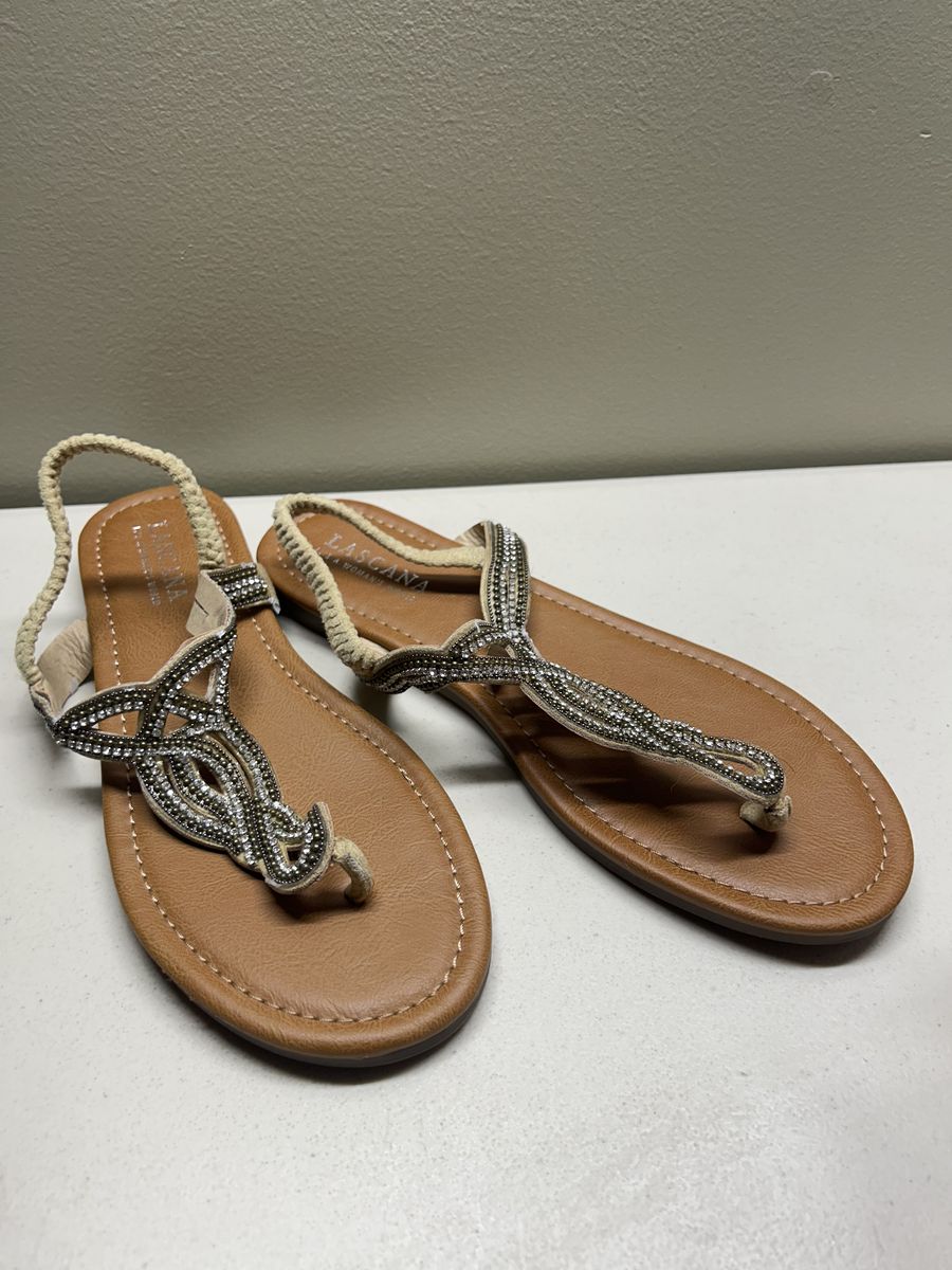 Lascana Beaded Sandals Sz 9.5
