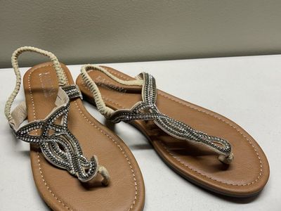 Lascana Beaded Sandals Sz 9.5