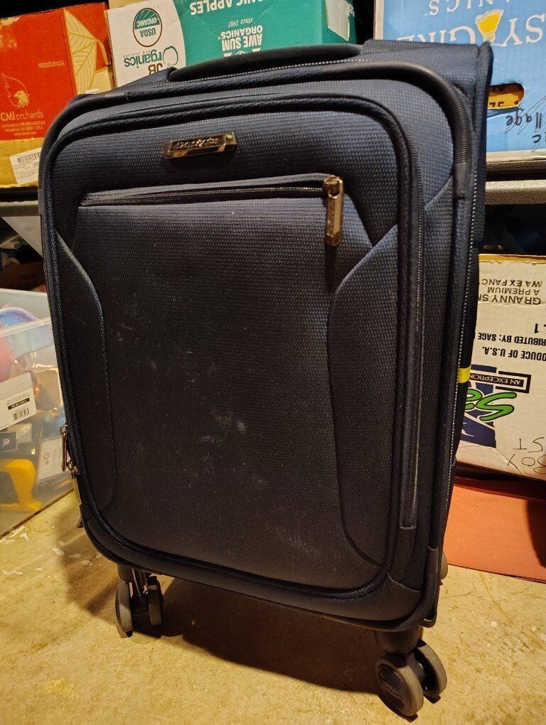 Samsonite Navy Blue Luggage Carry-on roller bag