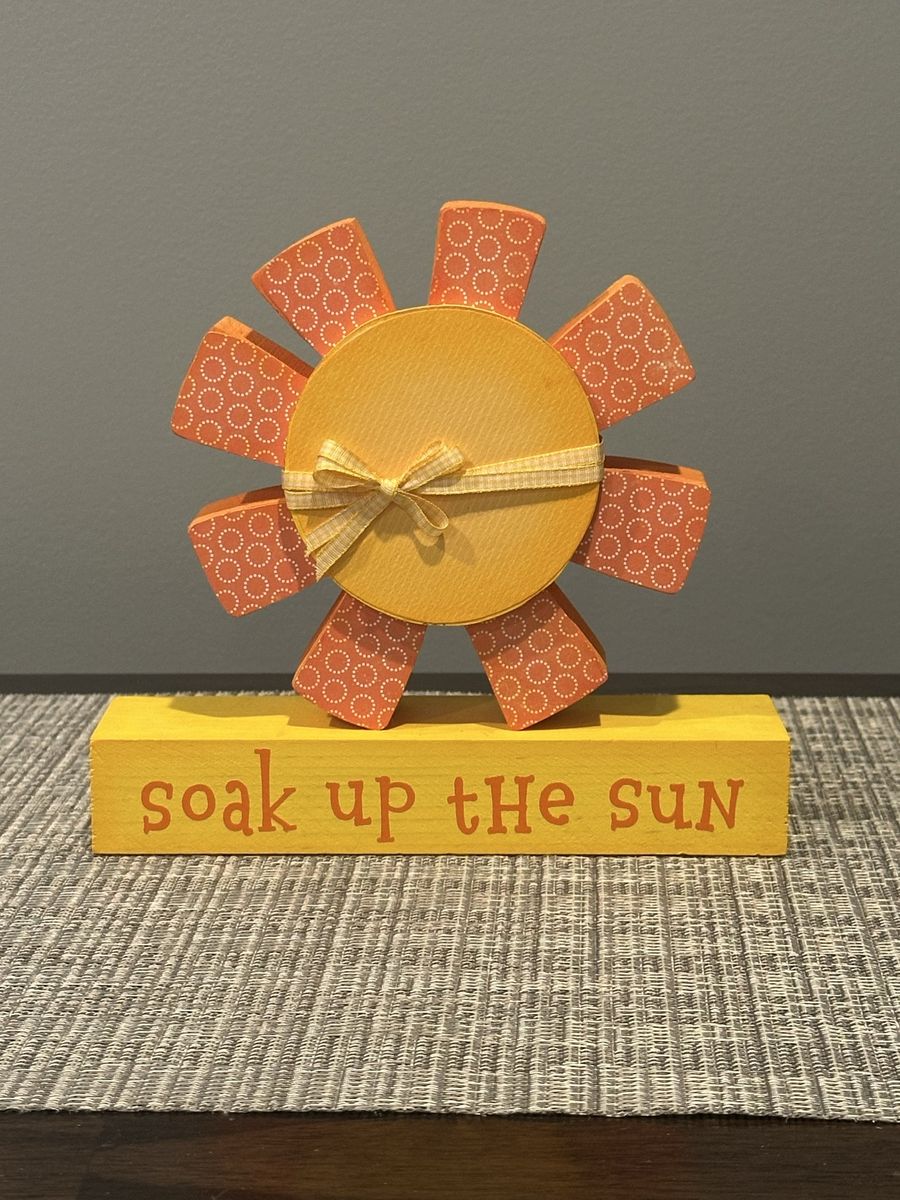 Soak up the sun handmade wood decoration