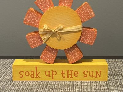 Soak up the sun handmade wood decoration