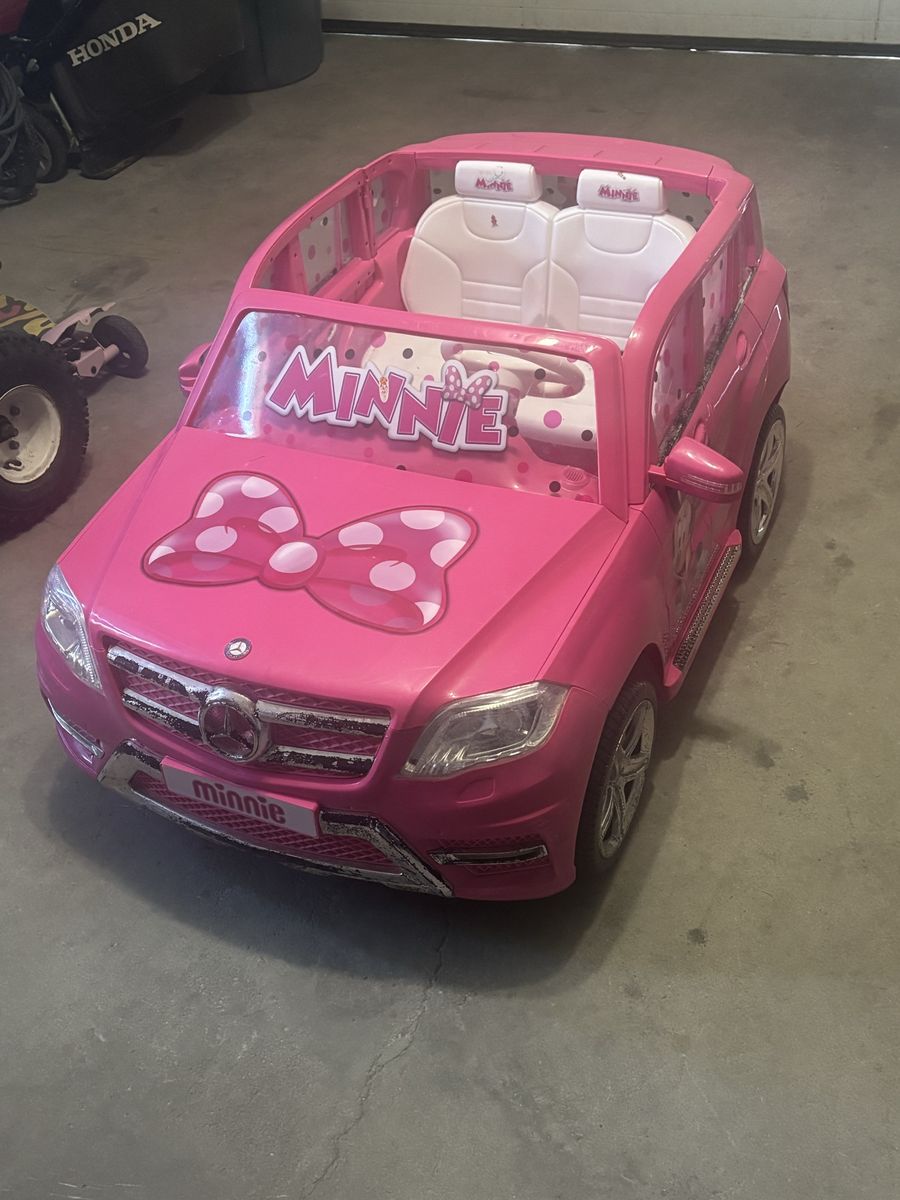 Pink Minnie Mouse Kids Ride-On Mercedes-Style Car — Battery & Charger Included