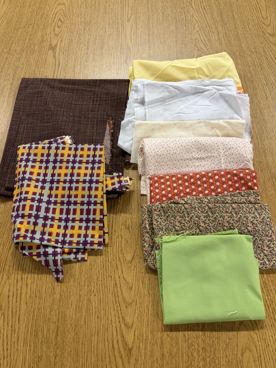 Fabric Remnant Lot for Sewing Crafting DIY