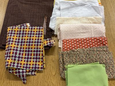 Fabric Remnant Lot for Sewing Crafting DIY