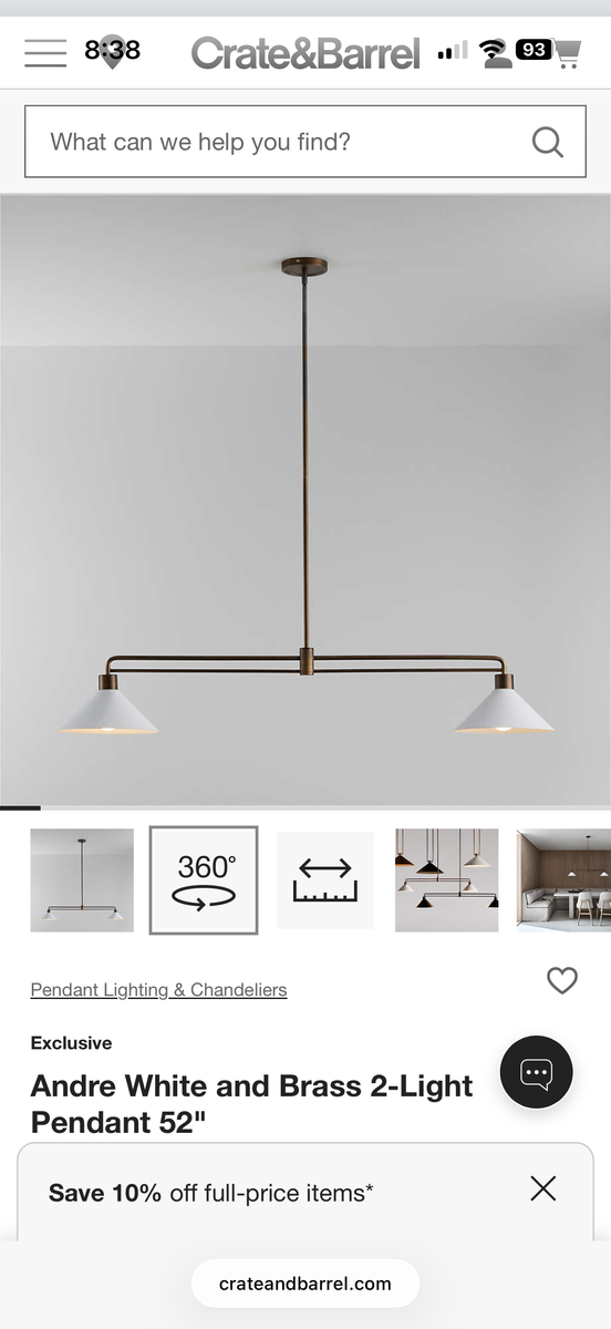 Crate and Barrel pendant