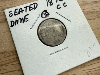 1876 seated liberty silver dime Carson city