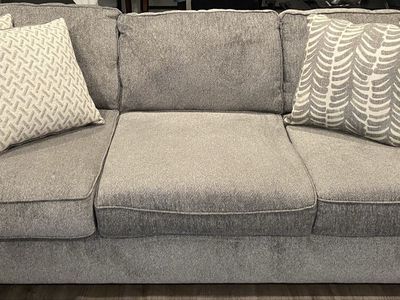 Light gray fabric couch